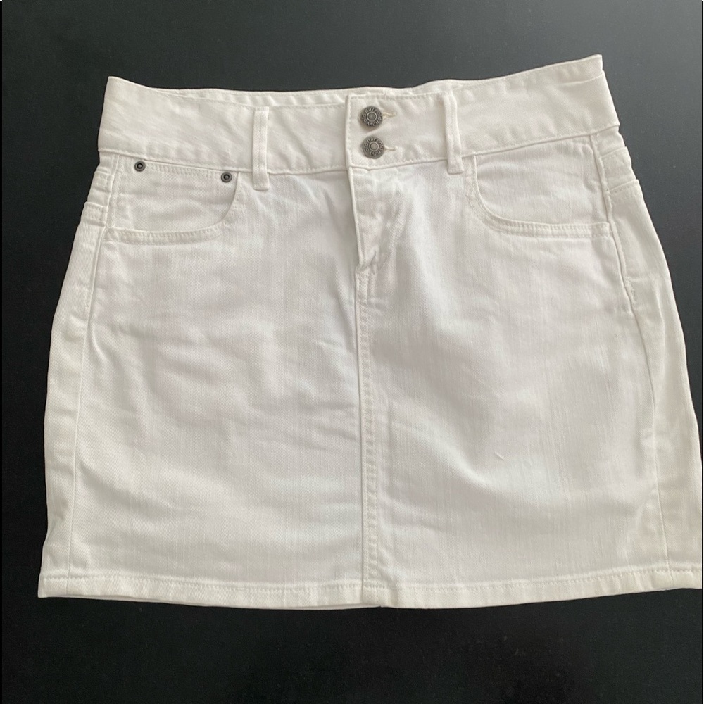 Old Navy White Denim Midi Skirt